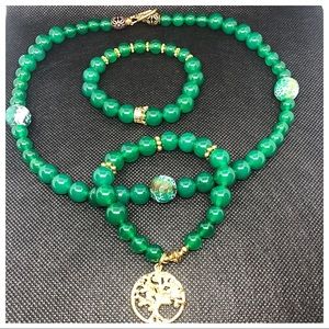 Necklace and Double Stack Bracelets